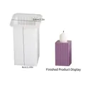 Striped square silicone candle mold with ribbed texture for DIY craft making - Style 2 Striped Candle Holder