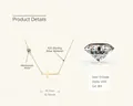 Gold plated 925 sterling silver mermaid tear necklace with 4mm D color moissanite - Gold - Versatile Cross (0.3ct)