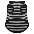 Gilet traspirante per cani in cotone a righe classiche nere e grigie per estate - XL / Grigio A Righe