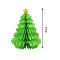 Green 39cm paper honeycomb Christmas tree decoration with golden star on top - Multi-layered Christmas Tree / 39cm / Grass Green