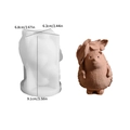 Stampo in silicone per riccio 3D per candele fai da te con riccio che tiene una foglia - Riccio con foglia