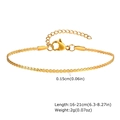 Detailed view of 0.15cm gold minimalist chain with lobster clasp and extension - 0.15cm Slim Twist Style (BR-2017G) / Gold