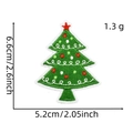 Detailed view of green Christmas tree embroidery patch with size and weight dimensions - Christmas Patch 18# (Tree with Star)