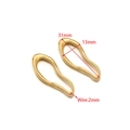 Gold plated stainless steel irregular oval pendant with 31mm x 13mm DIY sizing details - 13*31mm Irregular Medium Oval Frame-Gold