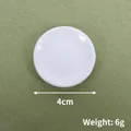 Mini piatto rotondo bianco da 4cm per casa delle bambole e decorazioni fai-da-te - N. 14 (4cm) / Bianco