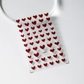 3D embossed red heart nail art stickers S-025F with premium metallic texture - Matte Red Relief Hearts (S-025F)