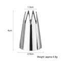 Stainless steel star cream nozzle with 4cm height and 2.5cm base for cake decoration - Up House Balloon