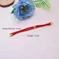 Cordón Milán rojo 2,5 mm con cuenta bañada en oro de 18K y cierre deslizante para joyas DIY - Rojo