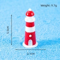 Miniature red and white lighthouse ornament for DIY dollhouse ocean micro landscapes - Lighthouse