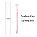 Penna per nail art con sfumatura rosa e scatola per decorazione diamanti e gioielli - Sfumatura Rosa Bianco