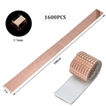 Mosaico espejo autoadhesivo oro rosa 1600 piezas para decoración de pared y DIY - Oro Rosa 100*4cm (Azulejos 5x5mm)