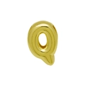 DIY gold-plated chubby bubble letter Q pendant for personalized charm bracelets - Gold/Letter Q