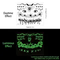 Adesivi per tatuaggi viso luminosi per Halloween con pipistrelli e ragnatele brillanti - Bocca Grande con Denti Affilati (HY-002)