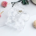 Minimalist transparent four-petal flower hair claw clip with glossy finish - Clear White