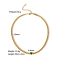 Collier gourmette en acier doré 18 carats avec une pierre précieuse verte en forme de cœur - Collier chaîne cubaine fine avec pierre précieuse verte en forme de cœur (YYN023172-G)