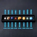 Solar System Eight Planets natural stone sphere collection set with black gift box - Planet Theme Black Box Set