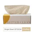 22x22cm coffee microfiber cleaning cloths in a convenient pull-out dispenser box - Box of 20 Sheets (22x22cm) / Brown