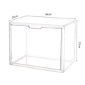 Clear acrylic storage box with side opening door for figures and collectibles, 36x22x27cm - Medium - No Divider
