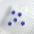DIY purple berry tart resin charms for nail art and phone case decoration pack of 5 - 11mm / Grape Cookie