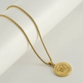 18K gold plated titanium steel Virgo zodiac pendant necklace on a box chain for women - Virgo