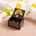 Hand-cranked wooden Halloween music box with Nightmare Before Christmas laser engraving - Halloween T