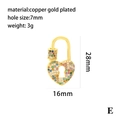 Macro view of heart-shaped lock pendant with colorful rhinestones and 7mm aperture - P00099-Style E (Heart Lock)