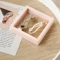 Minimalist 9x9cm Misty Smoke Pink PE membrane floating jewelry box for rings - Square Film Suspension Box (9*9) / Pink