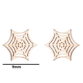 Gothic rose gold spider web stud earrings with 9mm diameter minimalist design - Spider Web / Rose Gold
