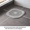 Copertura scarico in silicone grigio ferma capelli quadrata con fori di filtraggio - Vecchio Grigio