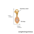 Golden stainless steel evil eye pendant with blue oil drip finish for DIY bracelets - D174-8 Gold Evil Eye Pendant (Dark Blue) 2PCS