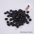 Polished black resin coffee bean charms for DIY phone cases, 0.9cm by 1.2cm size - Coffee Beans (500g)