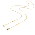 Minimalist gold titanium steel cross chain necklace for masks or glasses accessories - Cross Simple Style / Gold