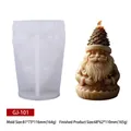 Molde de silicona de Papá Noel para velas DIY con detalles de dimensiones del producto - GJ-101