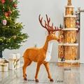 Standing Christmas reindeer decoration with white spots, 80cm tall for holiday display - 80cm