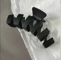 Matte black oversized shark hair clip with a geometric wave design for thick hair - Matte N-Shape Black-11.5cm