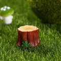 Miniature resin tree stump figurine with bark texture for moss micro landscape decor - US 1