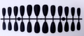 Macro view of matte black long almond press-on nails with fine frosted texture surface - Matte Black (SDM-01)