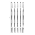 Juego de 5 espátulas de maquillaje de acero inoxidable con mezcladores de doble punta 16cm - Varilla mezcladora de estilo largo (16 cm)