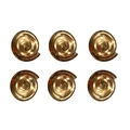 Set of six shimmering golden PVC spiral ceiling streamers for festive party decorations - Double Spiral/Pack of 6 / Glossy Gold Brown