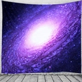 Arazzo con cielo stellato e galassia viola per decorazione murale in dormitori e stanze - 150x130cm / Stile 1
