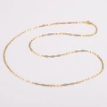 Minimalist gold paperclip link necklace with a lobster clasp in a flat lay view - 70cm / Gold