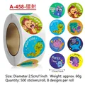 Holographic laser animal reward stickers 1 inch roll for kids motivational school use - Style A-458 Laser Animals