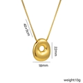 Golden titanium steel puffy alphabet pendant necklace with 18k gold bubble letter design - O Gold