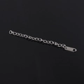 Cadena de extensión de acero inoxidable de 6 cm con etiqueta larga para joyería DIY - 4cm / Color Acero