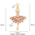 Pendentif ballerine rose doré avec pierres marquises pour la création de bijoux DIY - Ballerine Rose