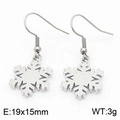 Silberne Schneeflocken-Ohrringe aus poliertem Stahl, 19x15mm Schmuck für Damen - Silberne Schneeflocken Ohrringe (KE105829-Z)