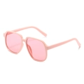 Chic macaron pink square frame sunglasses with matching translucent pink lenses for women - Pink Frame / Pink Lens