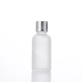 50ml; Bright Silver Cap + Inner Stopper + Frosted Glass Bottle; Glass