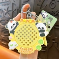Süßer Panda-Magnetkugel-Zeichenbrett-Schlüsselanhänger in Gelb für Kinder - Panda Magnetisches Zeichenbrett / Gelb