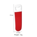 Abrebotellas de cerveza en acero inox con revestimiento PVC rojo y mango de 13cm - Mango de Plástico Rojo / Rojo